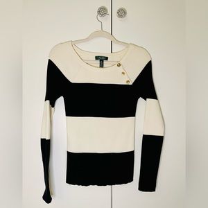 Lauren Ralph Lauren Long Sleeve Knit Sweater Size Petite Medium (FREE SHIPPING)